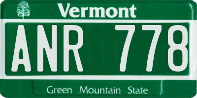 VT license plate ANR778