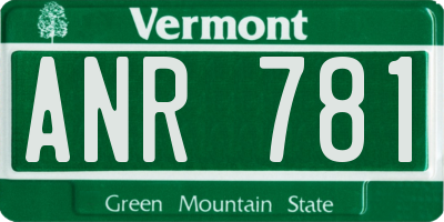 VT license plate ANR781
