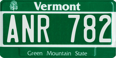 VT license plate ANR782