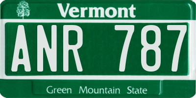 VT license plate ANR787