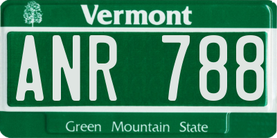 VT license plate ANR788