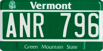 VT license plate ANR796