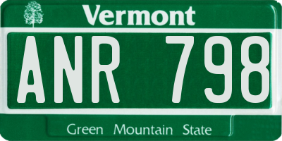 VT license plate ANR798