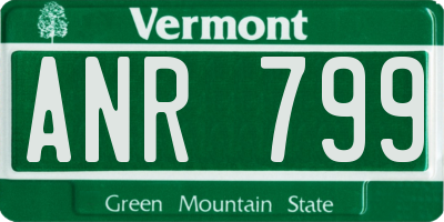 VT license plate ANR799
