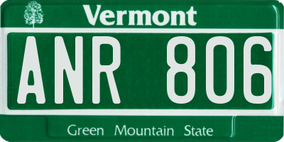 VT license plate ANR806