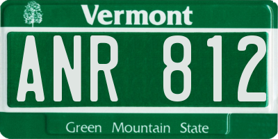 VT license plate ANR812