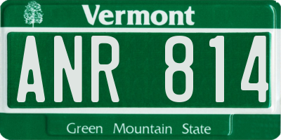 VT license plate ANR814
