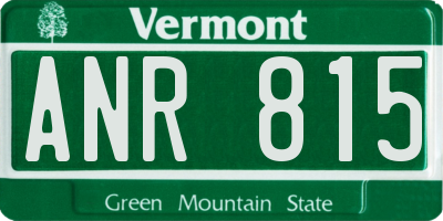 VT license plate ANR815