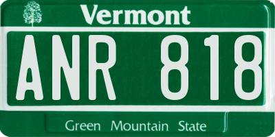 VT license plate ANR818