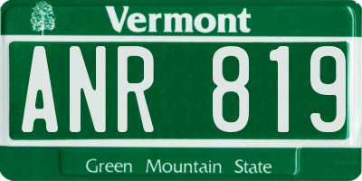 VT license plate ANR819