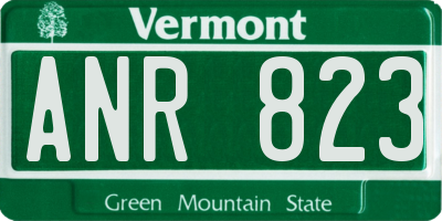 VT license plate ANR823