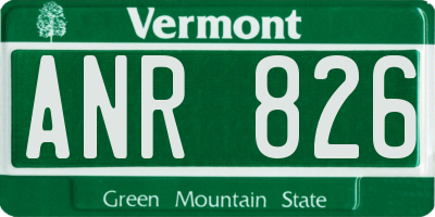 VT license plate ANR826
