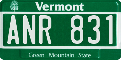 VT license plate ANR831