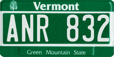 VT license plate ANR832