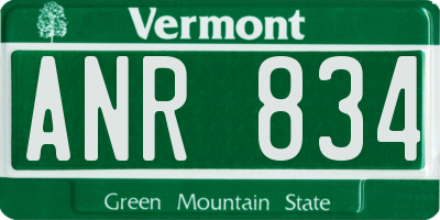 VT license plate ANR834
