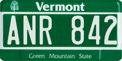 VT license plate ANR842