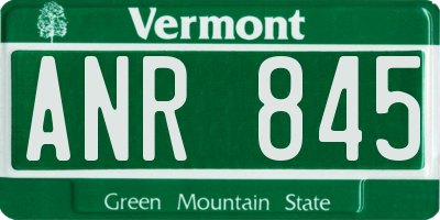 VT license plate ANR845