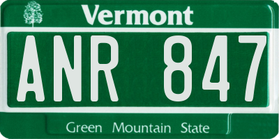 VT license plate ANR847