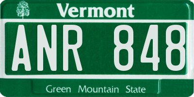 VT license plate ANR848