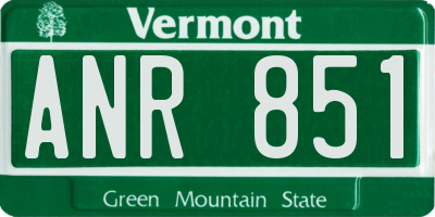 VT license plate ANR851