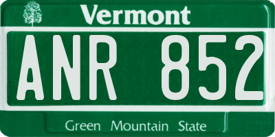 VT license plate ANR852
