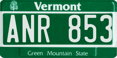 VT license plate ANR853