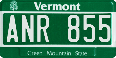 VT license plate ANR855
