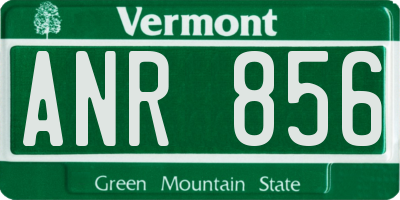 VT license plate ANR856