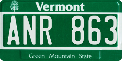 VT license plate ANR863