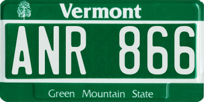 VT license plate ANR866