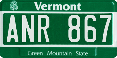 VT license plate ANR867