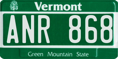 VT license plate ANR868