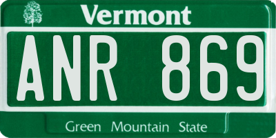 VT license plate ANR869