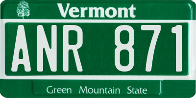 VT license plate ANR871