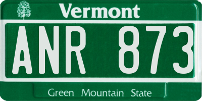 VT license plate ANR873