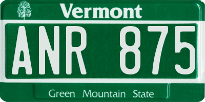 VT license plate ANR875