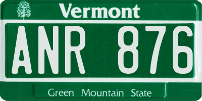 VT license plate ANR876
