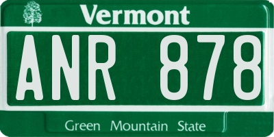 VT license plate ANR878