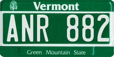 VT license plate ANR882