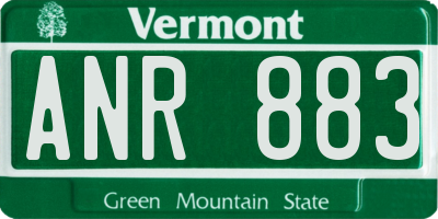 VT license plate ANR883