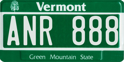 VT license plate ANR888