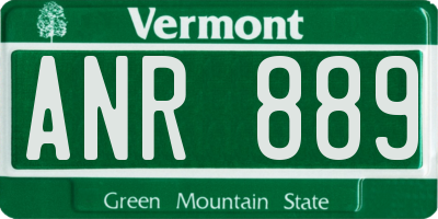 VT license plate ANR889