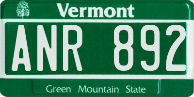 VT license plate ANR892