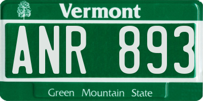 VT license plate ANR893