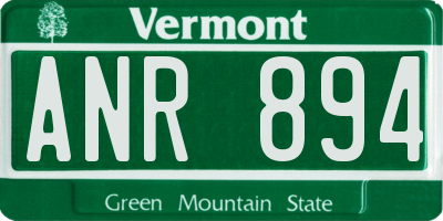 VT license plate ANR894