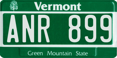 VT license plate ANR899