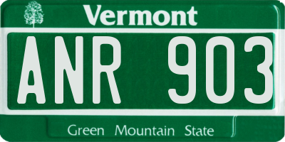 VT license plate ANR903