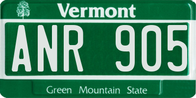 VT license plate ANR905