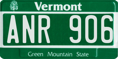 VT license plate ANR906