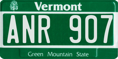 VT license plate ANR907